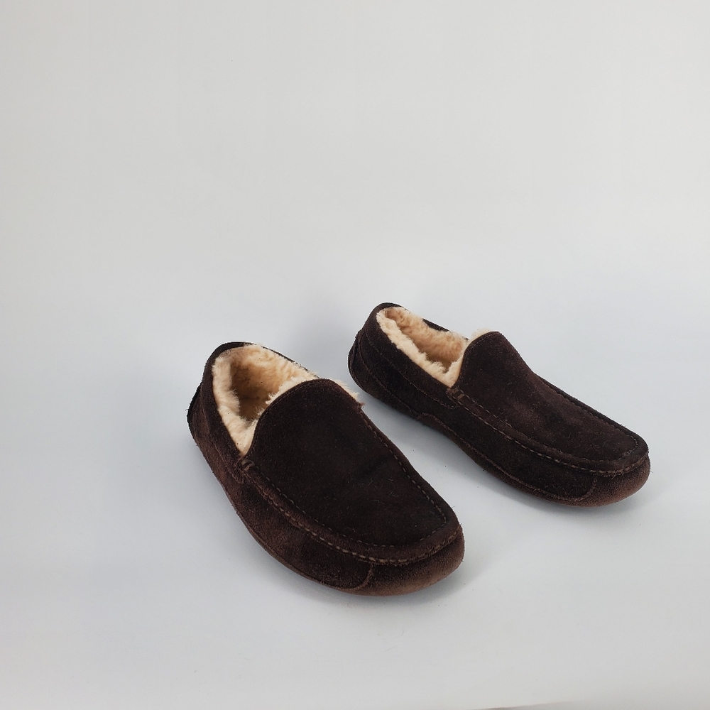 UGG Men's Ascot Suede Moc-Toe Slippers Expresso 9